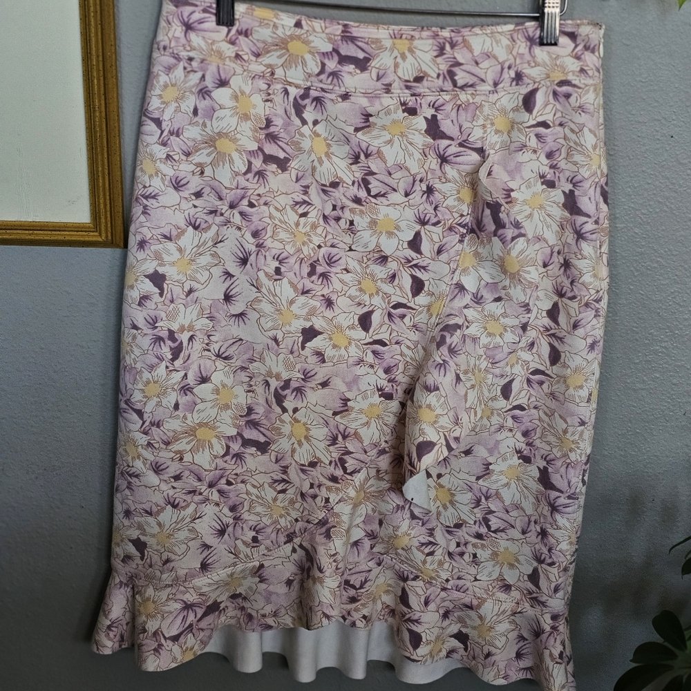 Anthropologie Floral Skirt Size 12